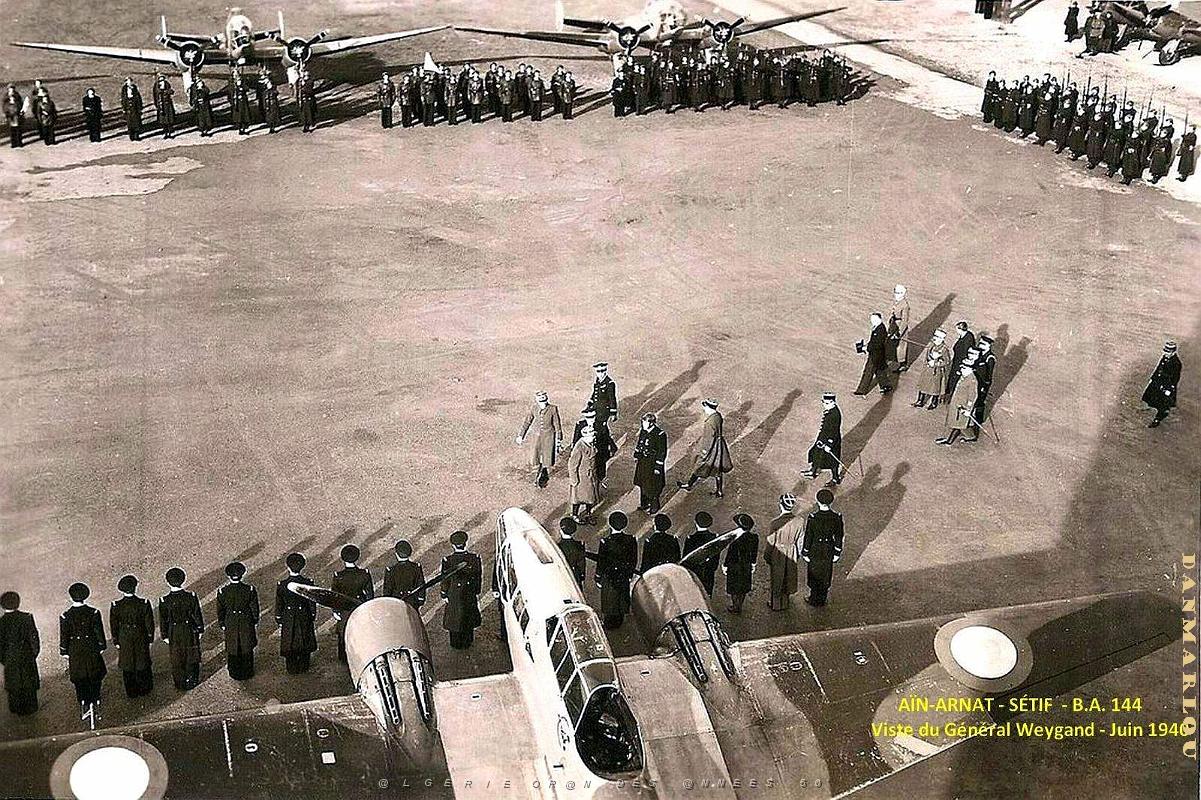 Ain-Arnat-Setif - B.A. 144 - Visite Weygand -1940 - Vue2 aerienne.jpg